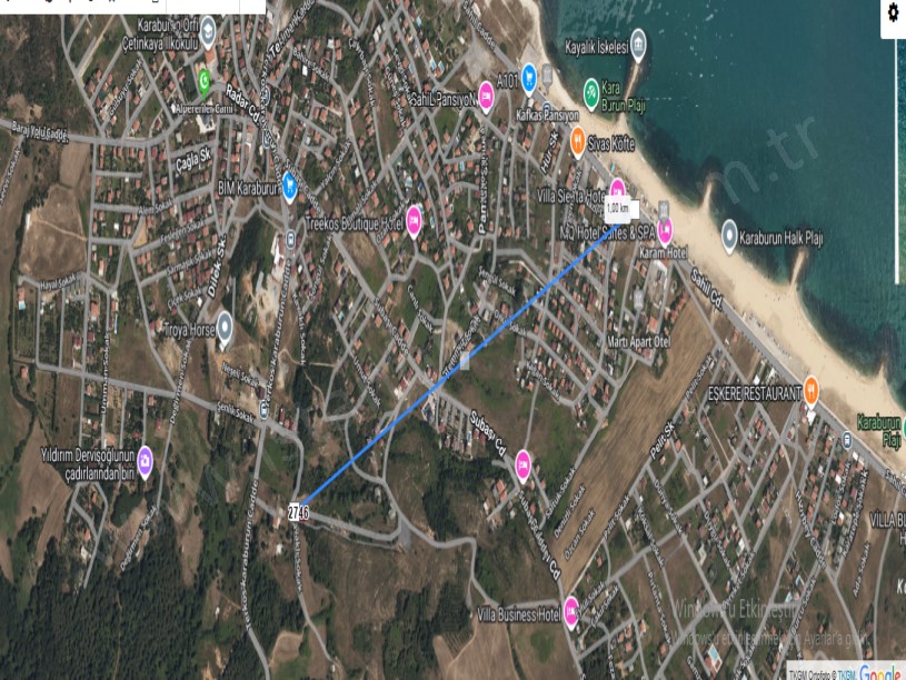 Arnavutköy Karaburunda Satılık Arsa , 500 M2 Müstakil Yolu Var İmarlı