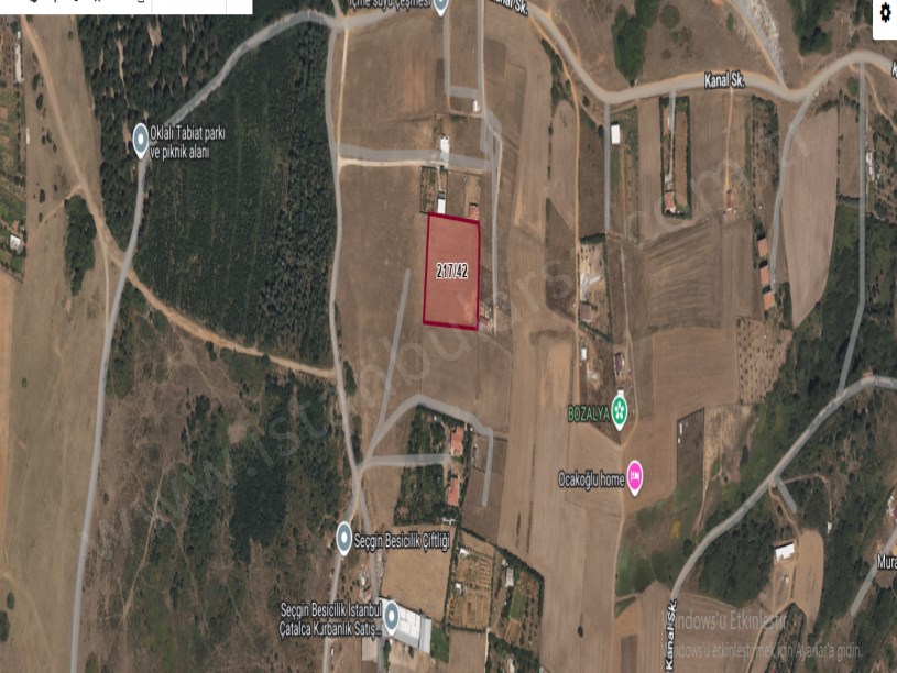 Çatalca Kestanelikte Satılık Arsa  , 5,060 M2 Müstakil Yolu Var Meraya Cephe 