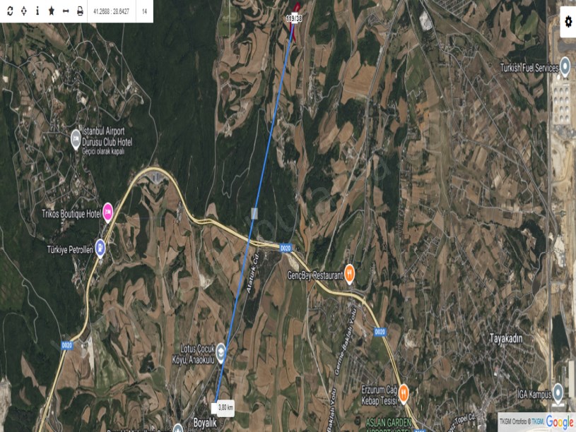 Arnavutköy Boyalıkta Satılık Arsa , 627 m2 Hisseli 