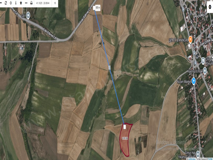 Arnavutköy Çilingirde Satılık Tarla , 16,963 m2 Müstakil Yolu Var Evlerin Yakını