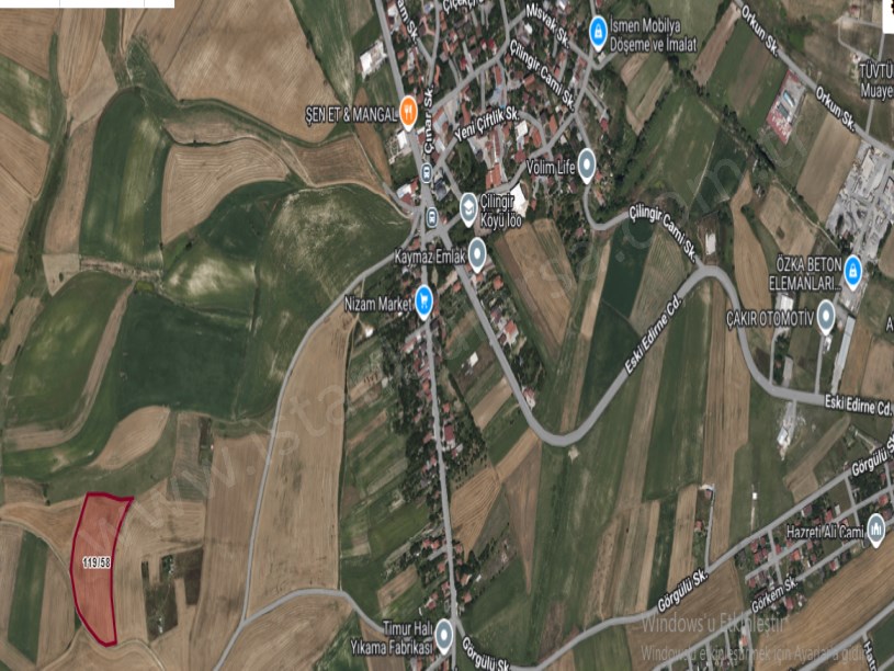 Arnavutköy Çilingirde Satılık Tarla , 16,963 m2 Müstakil Yolu Var Evlerin Yakını