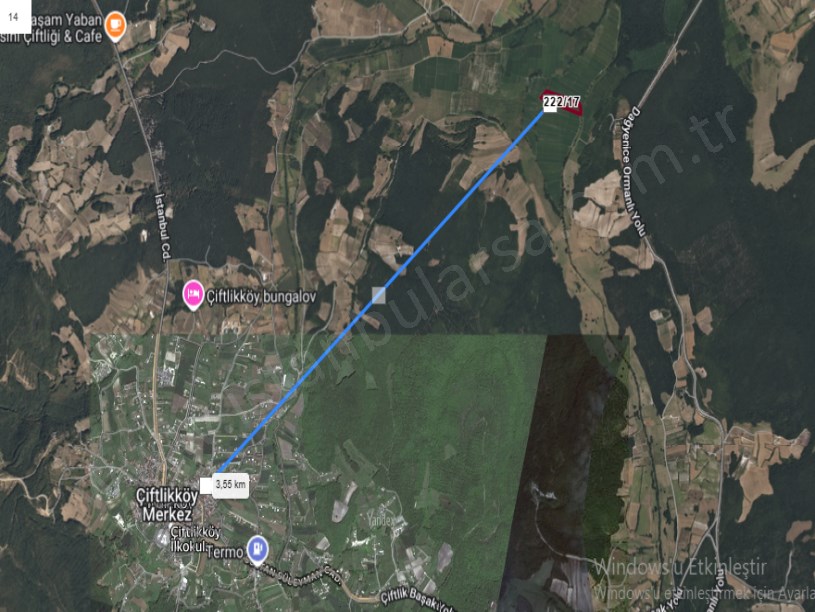 Çatalca Çiftlikköyde Satılık Arsa ,  332 M2 Hisseli Yolu Var 