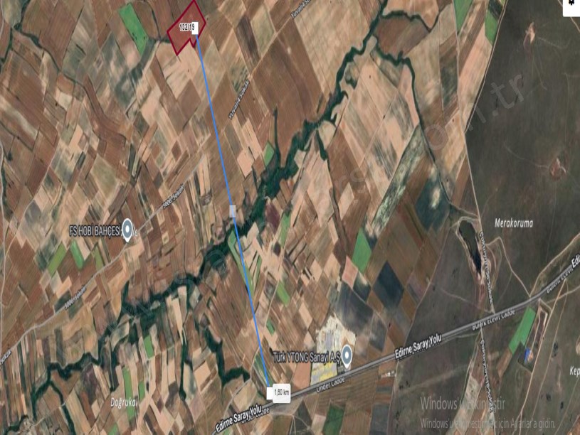 Tekirdağ Saray Yuvalı Satılık Arsa , 4,035 m2 Yolu Var Hisseli Çaplı 