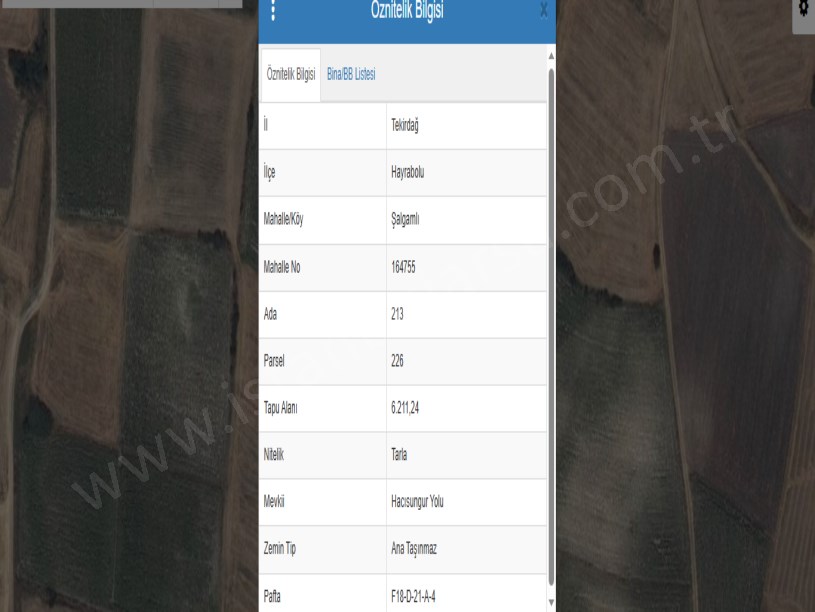 Tekirdağ Hayrabolu Şalgamlı,da Satılık Tarla , 6,211 M2 Müstakil