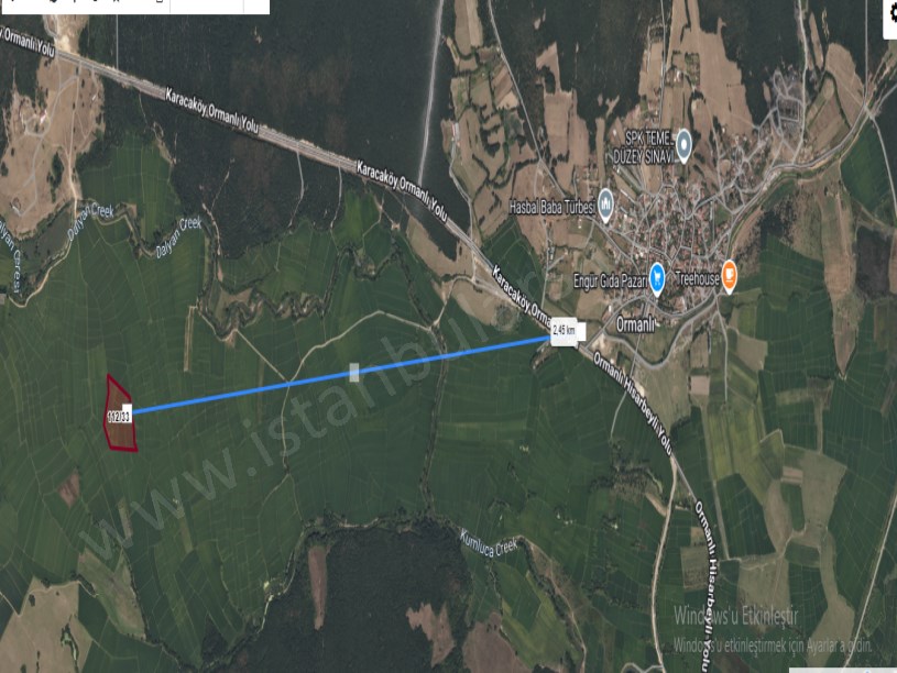 Tekirdağ Saray Yuvalı Satılık Arsa , 3,753 m2 Yolu Var Çaplı 