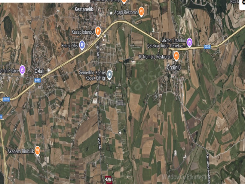Çatalca Kestanelikte Satılık Arsa  , 1,250 M2 Çaplı Çevrili Yolu Var 