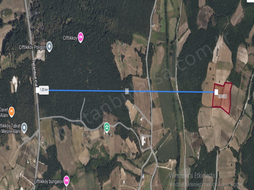 Çatalca Çiftlikköyde Satılık Arsa , 175 M2 Hisseli Yolu Var 