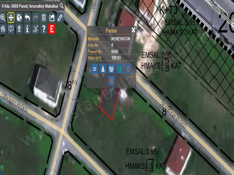  Arnavutköy NeneHatun Mah. Satılık Arsa  , 380 m2 Merkezde 3 Kat İmarlı Caddeye Yakın