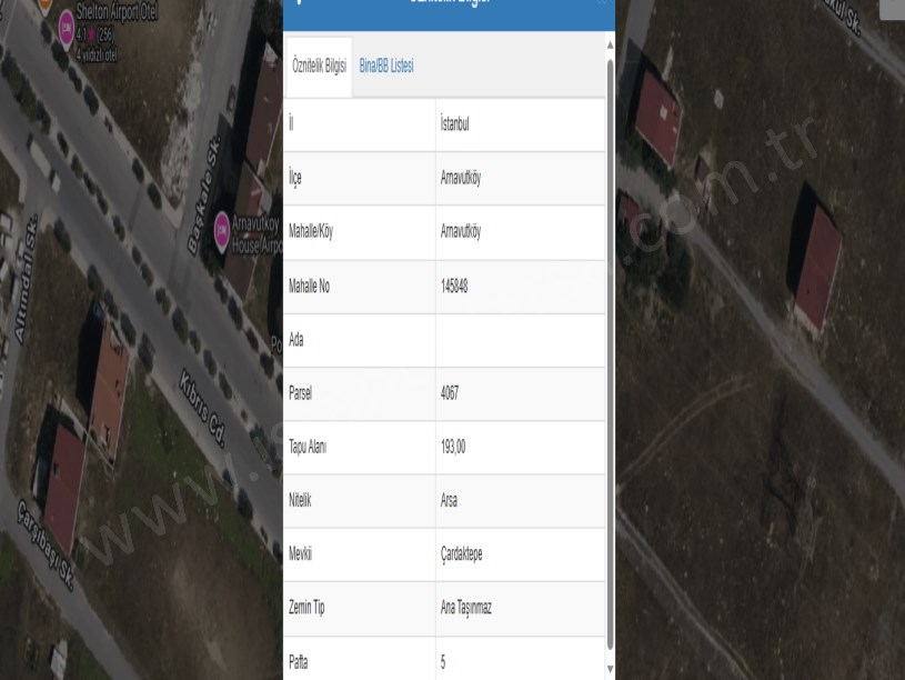Arnavutköy Yavuzselim Mah Satılık Arsa , 386 m2 3 Kat İmarlı Merkezde  Caddeye 2 .Parsel 