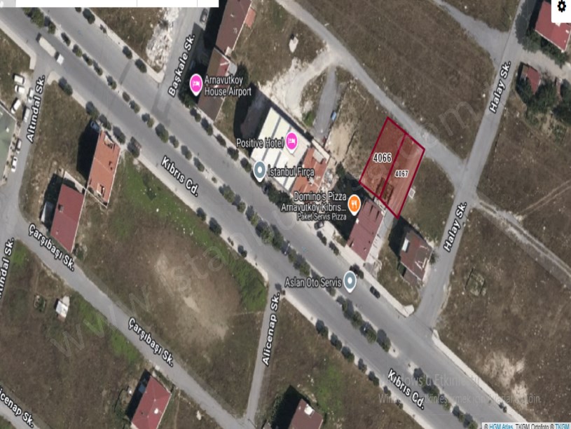 Arnavutköy Yavuzselim Mah Satılık Arsa , 386 m2 3 Kat İmarlı Merkezde  Caddeye 2 .Parsel 