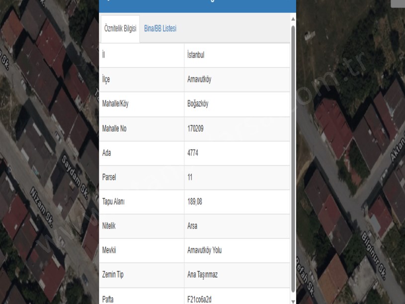 Arnavutköy Boğazköyde Satılık Arsa , 189 M2 Cadde Cephe Köşe Başı  Müstakil