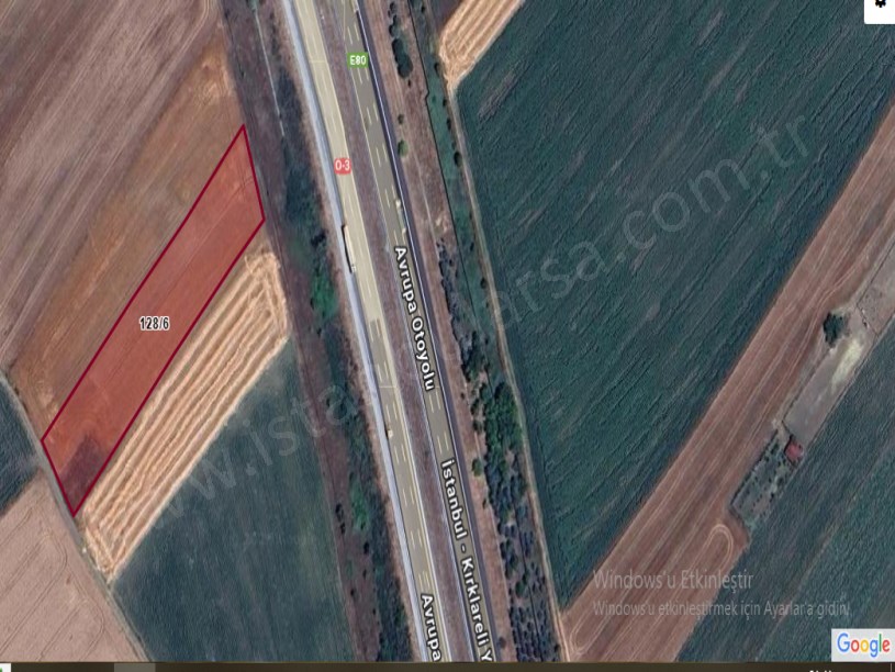 Silivri Seymende Satılık Arsa , 236 M2 Otoyola Cephe Hisseli Çaplı 