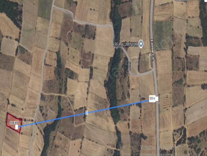 Kırklareli Pehlivanköy Kazımdirik Mah Satılık Arsa , 366 m2 Çaplı Yolu var 