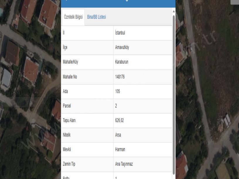 Arnavutköy Karaburunda Satılık Arsa , 626 M2 Köşe Başı Merkezde 