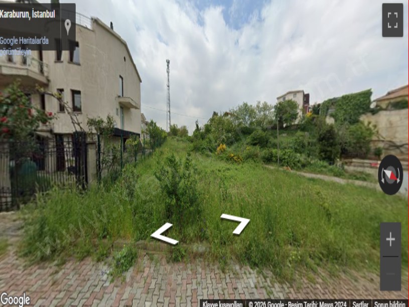 Arnavutköy Karaburunda Satılık Arsa , 626 M2 Köşe Başı Merkezde 