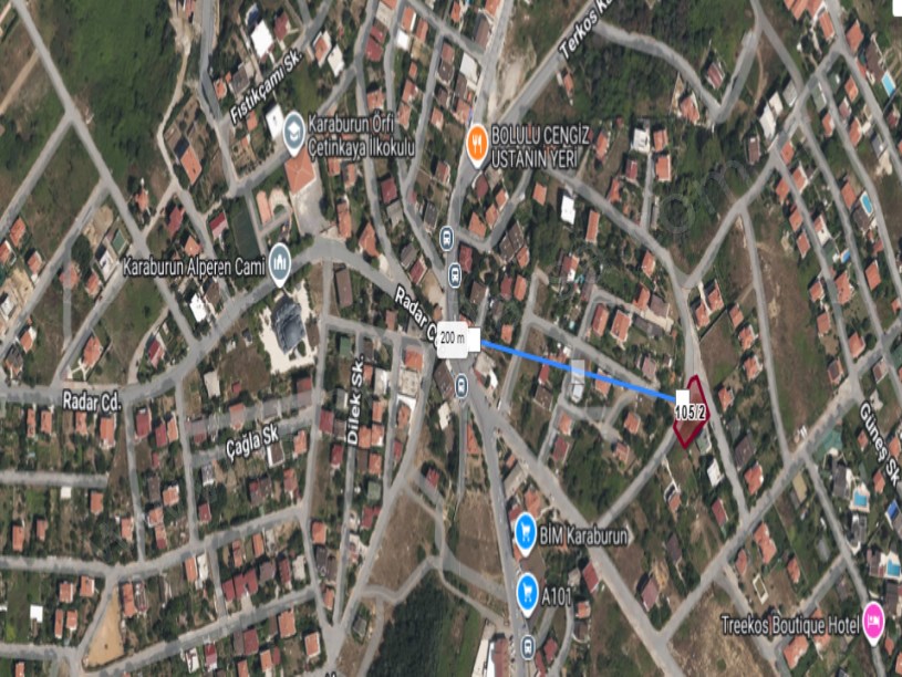 Arnavutköy Karaburunda Satılık Arsa , 626 M2 Köşe Başı Merkezde 