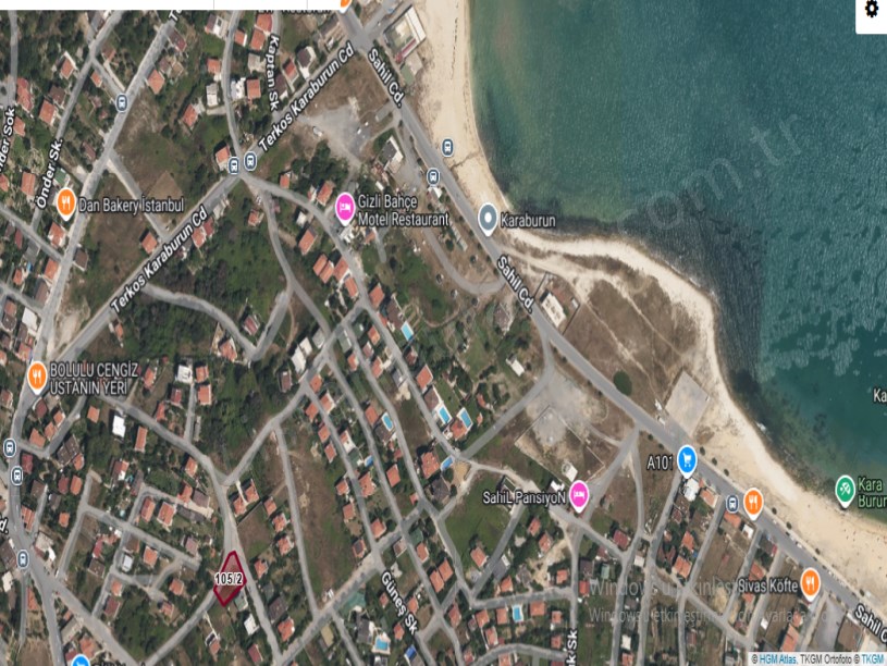 Arnavutköy Karaburunda Satılık Arsa , 626 M2 Köşe Başı Merkezde 