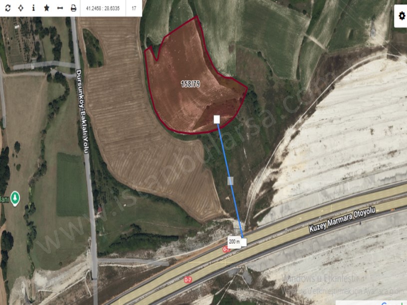  Arnavutköy Boyalıkta Satılık Arsa  , 250 M2 Hisseli Caddeye Yakın 