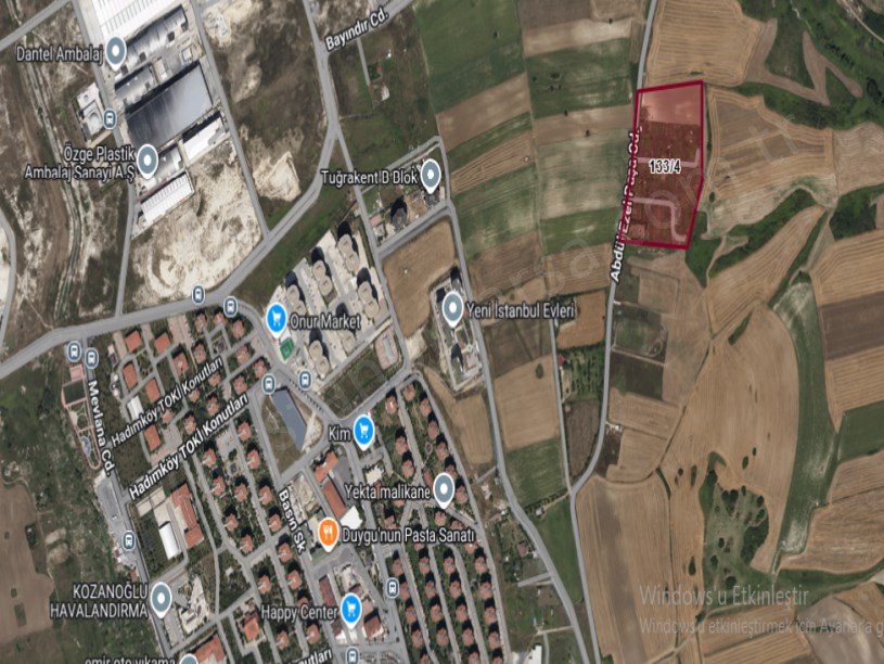 Arnavutköy Dursunköyde Satılık Arsa  , 222 M2 Cadde Cephe Hisseli İmarlı