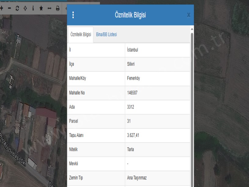 Silivri Fenerköyde Satılık Tarla , 3,600 m2 Müstakil İmara Yakın Yolu Var 