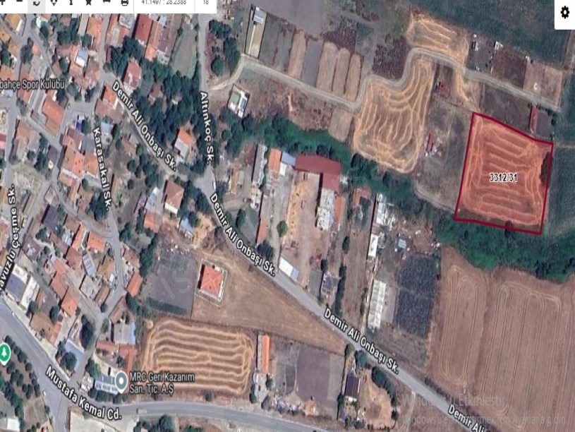 Silivri Fenerköyde Satılık Tarla , 3,600 m2 Müstakil İmara Yakın Yolu Var 