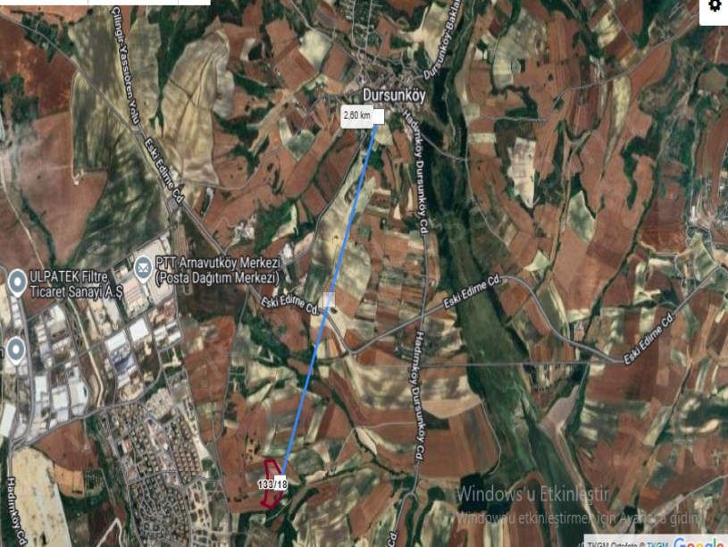 Arnavutköy Dursunköyde Satılık Arsa  , 548 M2 Hisseli Yolu Var 