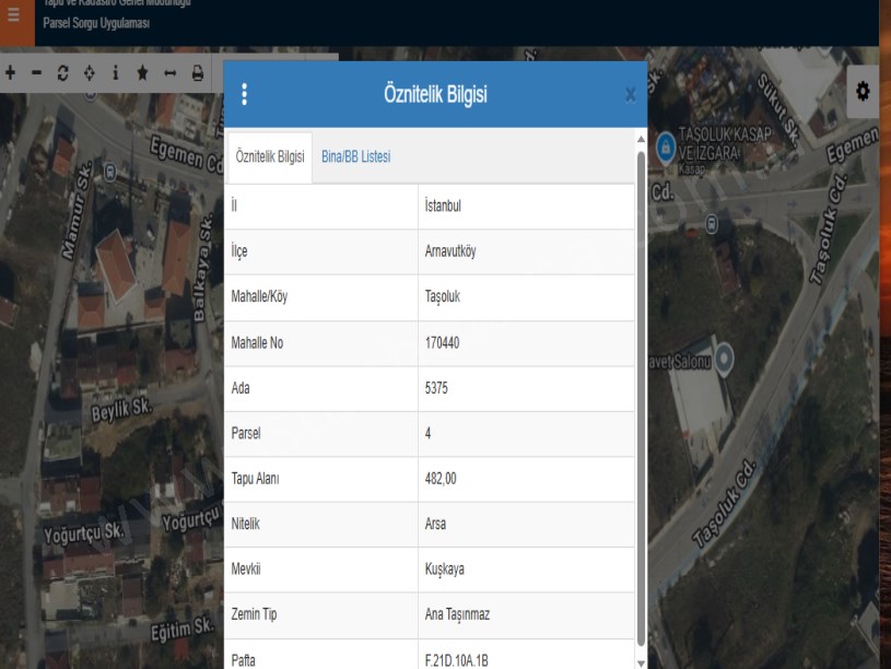 Arnavutköy Taşolukta Satılık Arsa , 483 m2 Müstakil Merkezde  3 Kat İmarlı 