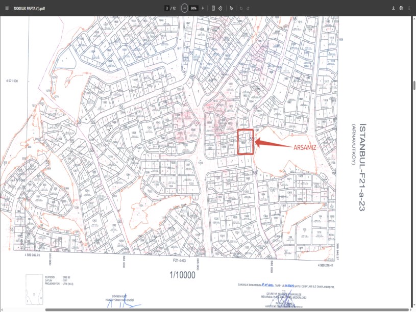 Tayakadın da satılık arsa