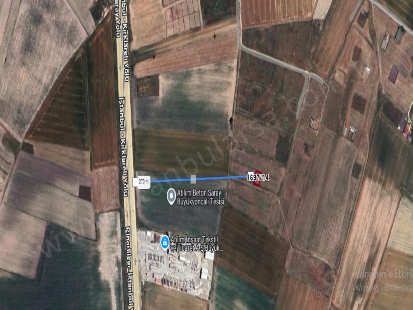 Tekirdağ Saray Büyükyoncalı Mah Satılık Arsa , 250 M2 Müstakil Yolu Var 