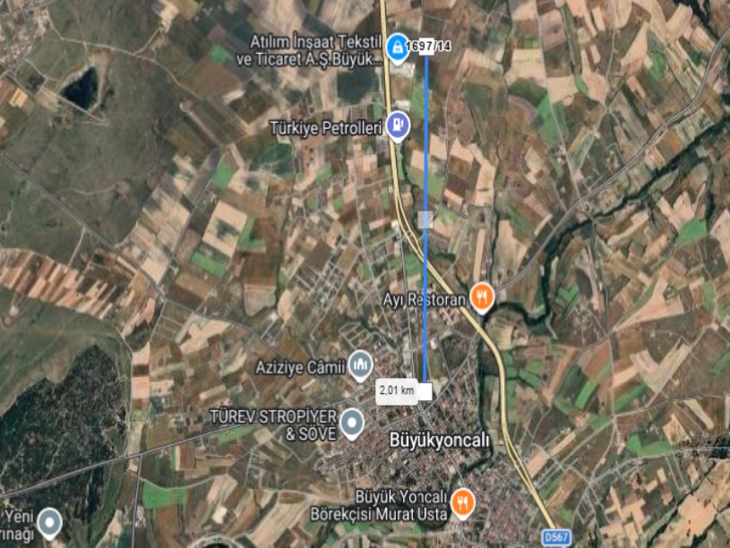 Tekirdağ Saray Büyükyoncalı Mah Satılık Arsa , 250 M2 Müstakil Yolu Var 