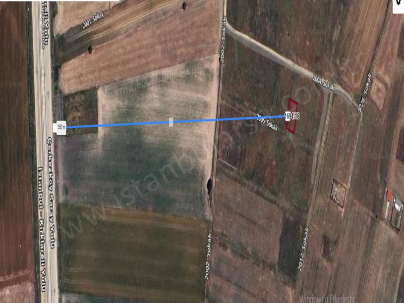 Tekirdağ Saray Büyükyoncalı Mah Satılık Arsa , 250 M2 Müstakil Yolu Var