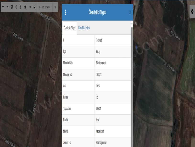 Tekirdağ Saray Büyükyoncalı Mah Satılık Arsa , 300 M2 Merkezde Müstakil Yolu Var