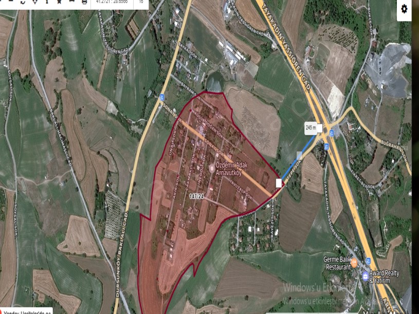 Arnavutköy Baklalıda Satılık Müstakil Ev , Merkezde Yapı Kayıt Belgeli Arsası 352 m2 