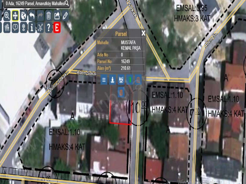 Arnavutköy Mustafa Kemalpaşa Mah Satılık Arsa , 210 m2 4 Kat İmarlı Köşe Başı