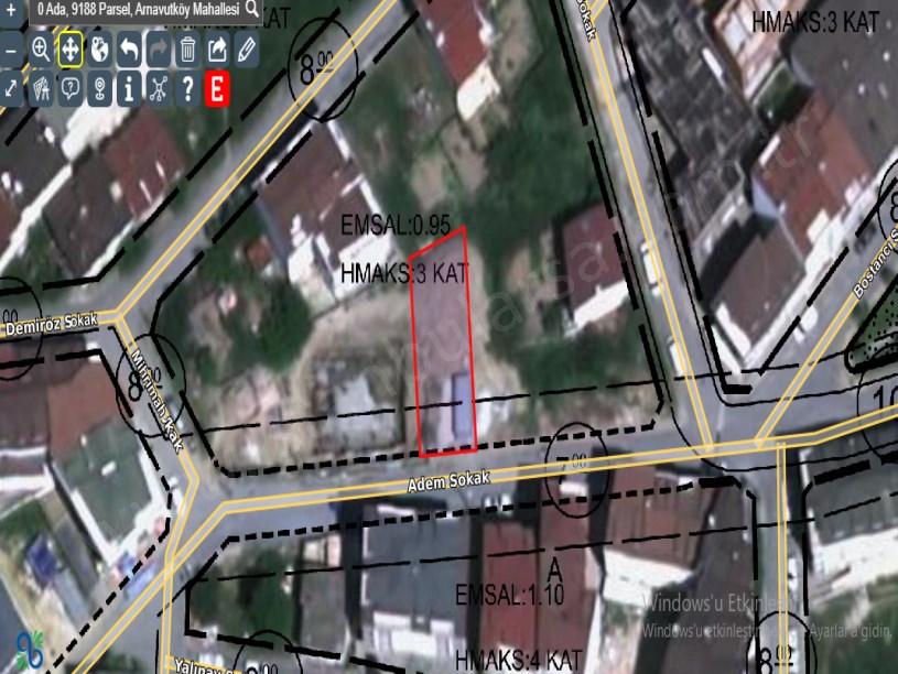 Arnavutköy Mustafa Kemalpaşa Mah Satılık Arsa , 255 M2 Merkezde 3 Kat İmarlı 