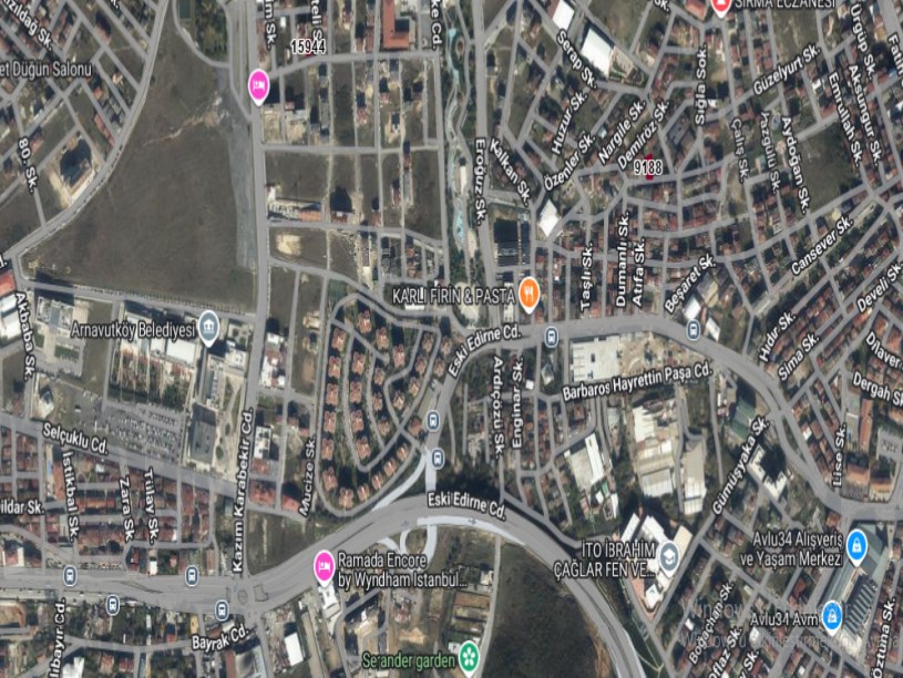 Arnavutköy Mustafa Kemalpaşa Mah Satılık Arsa , 136 m2 Merkezde 3 Kat İmarlı 