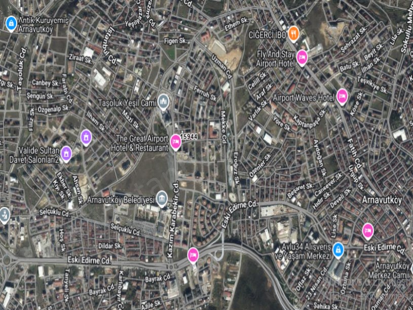 Arnavutköy Mustafa Kemalpaşa Mah Satılık Arsa , 136 m2 Merkezde 3 Kat İmarlı 