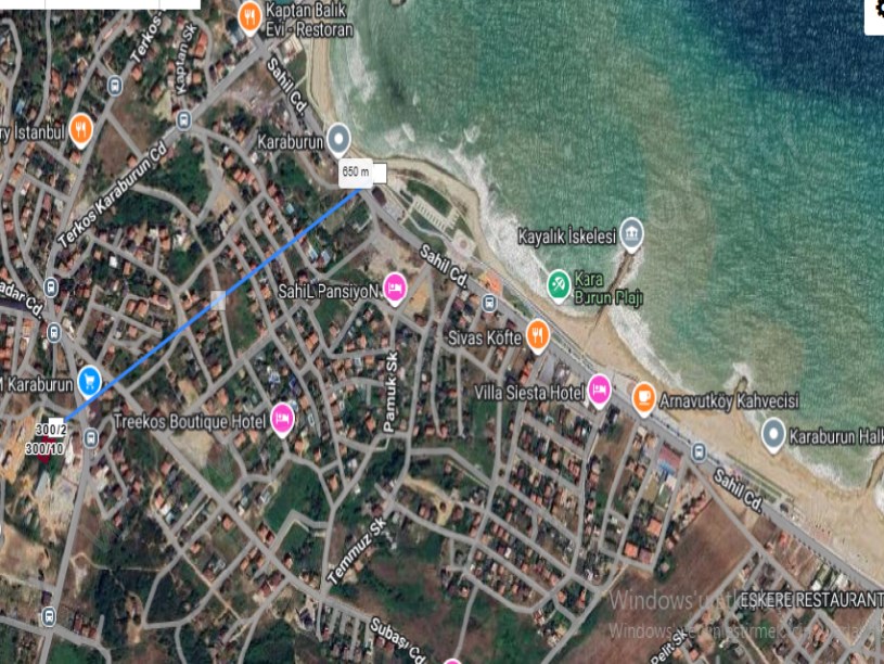 Arnavutköy Karaburunda Satılık Arsa , 850 M2 Müstakil Merkezde 