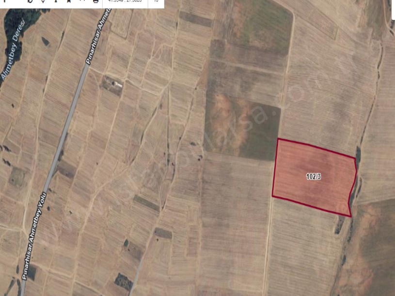 Kırklareli Pınarhisar Cevizköy Köyü Satılık Tarla , 60 Dönüm  Yolu Var Müstakil 