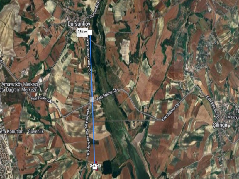 Arnavutköy Dursunköyde Satılık Tarla ,  7,814 M2 Müstakil Yolu Var  