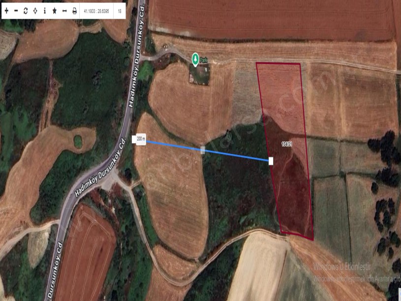 Arnavutköy Dursunköyde Satılık Tarla ,  7,814 M2 Müstakil Yolu Var  