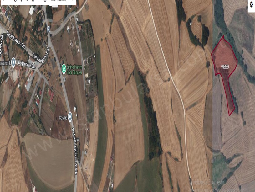 Silivri Bekirlide Satılık Tarla, 9,623  M2  Müstakil Evlerin Yakını