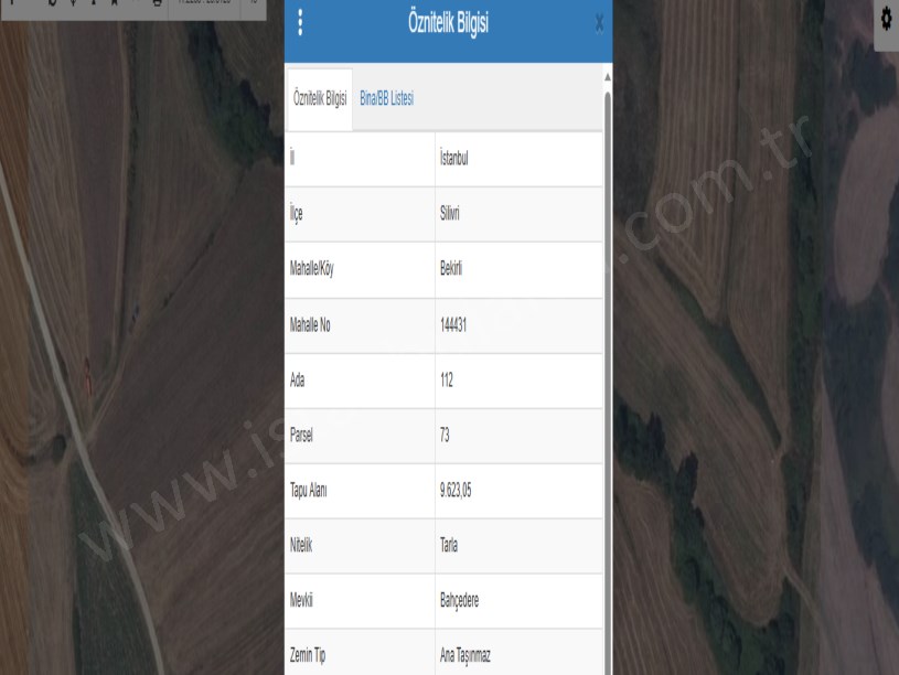 Silivri Bekirlide Satılık Tarla, 9,623  M2  Müstakil Evlerin Yakını