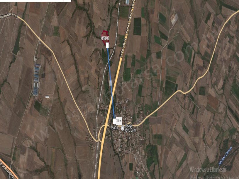 Kırklareli Babaeski Taşağıl Köyünde Satılık Arsa , 1,722 m2 Yolu Var Hisseli 
