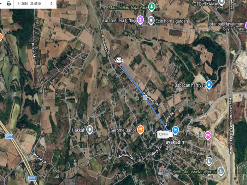 Arnavutköy Tayakadın Satılık Arsa , 868 M2 Merkezde Cadde Cephe Hisseli 