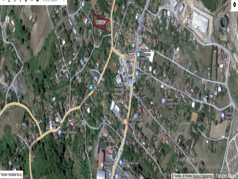 Arnavutköy Tayakadın Satılık Arsa , 587 M2 Merkezde İçerisinde Bahçeli Ev var