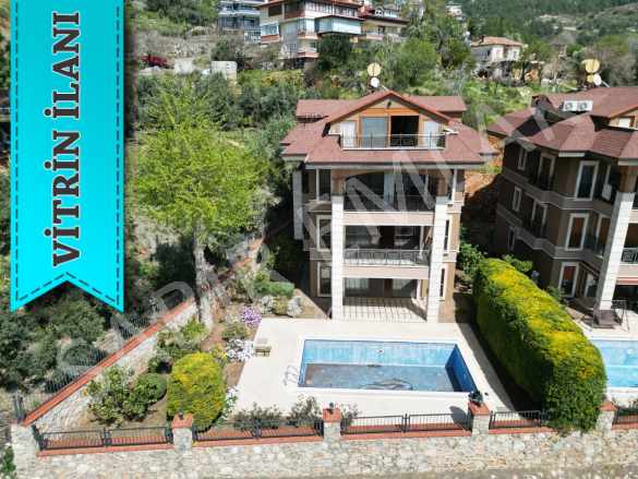 Alanya Kiralık Villa Müstakil Havuzlu Deniz Ve Kale Manzaralı 7+2 Tepe Mah