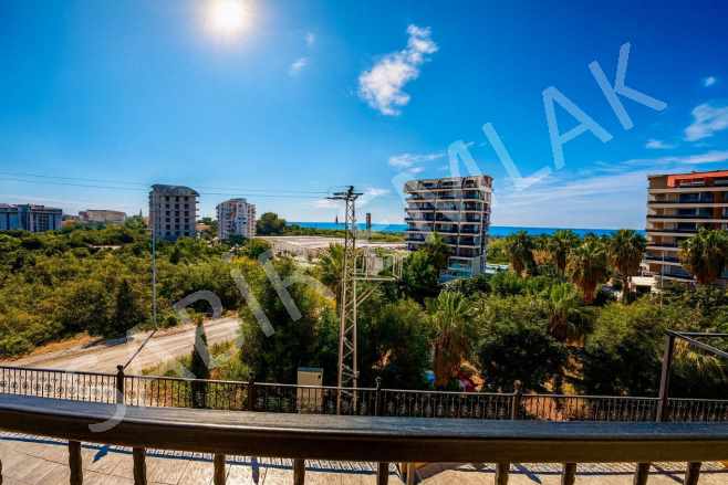 Alanya Demirtaş Kiralık Daire 1+1 Deniz Manzaralı Mah