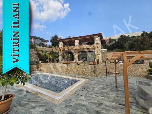Alanya Satılık Villa Müstakil Taş Villla 4+1 Eşyalı Havuzlu 3+1 Kargıcak Mah