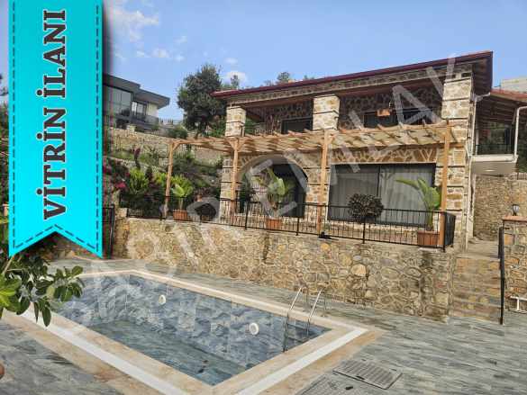 Alanya Satılık Villa Müstakil Taş Villla 4+1 Eşyalı Havuzlu 3+1 Kargıcak Mah